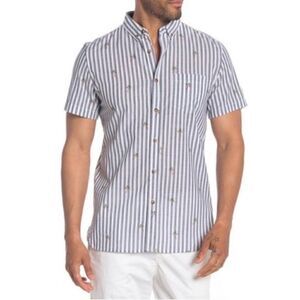 Sovereign Code Short Sleeve Cali Palm in Navy Size Large